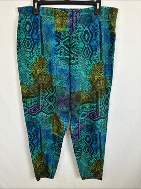 Sharon Anthony ‘80s elastic waist harem pants, size XL